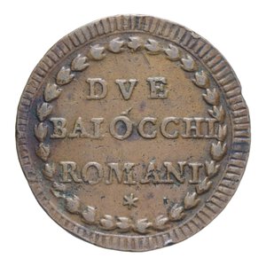 reverse: ROMA PIO VI (1775-1799) 2 BAIOCCHI ROMANI A. XIX CU. 22,15 GR. BB+