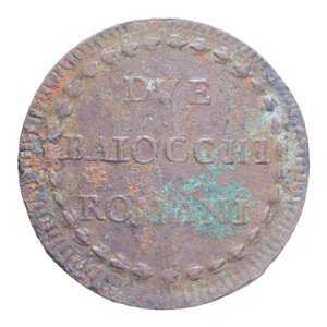 reverse: ROMA PIO VI (1775-1799) 2 BAIOCCHI ROMANI A. XX CU. 19,33 GR. qBB