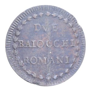 reverse: ROMA PIO VI (1775-1799) 2 BAIOCCHI ROMANI A. XX CU. 19,11 GR. qBB