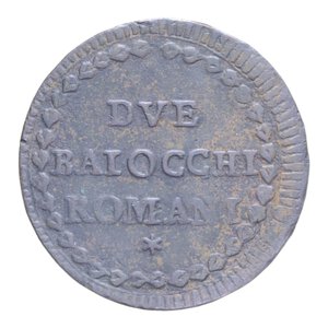 reverse: ROMA PIO VI (1775-1799) 2 BAIOCCHI ROMANI A. XXI CU. 20,10 GR. BB+