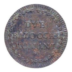reverse: ROMA PIO VI (1775-1799) 2 BAIOCCHI ROMANI A. XXI CU. 18,81 GR. MB+/qBB