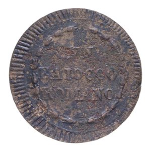 reverse: ROMA PIO VI (1775-1799) BAIOCCO ROMANO A. XIII CU. 12,21 GR. MB+