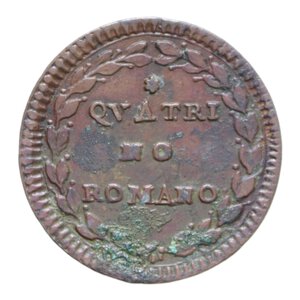 reverse: ROMA PIO VI (1775-1799) QUATTRINO ROMANO A. X CU. 2,34 GR. BB-SPL