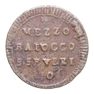 reverse: SAN SEVERINO PIO VI (1775-1799) MEZZO BAIOCCO A. XXII CU. 2,43 GR. MB+/qBB
