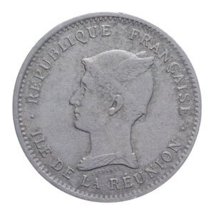 obverse: FRANCIA ILE DE LA REUNION 50 CENT. 1896 NI. 2,43 GR. BB+