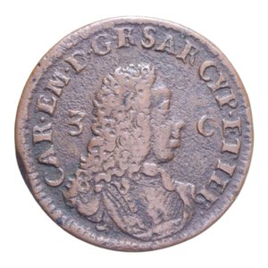 reverse: CARLO EMANUELE III (1730-1773) 3 CAGLIARESI 1732 CU. 6,46 GR. BB