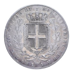 reverse: CARLO ALBERTO (1831-1849) 5 LIRE 1847 GENOVA AG. 24,64 GR. BB