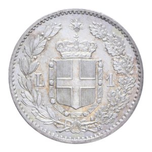 reverse: UMBERTO I (1878-1900) 1 LIRA 1900 ROMA AG. 5 GR. SPL (TRACCE DI PULIZIA)
