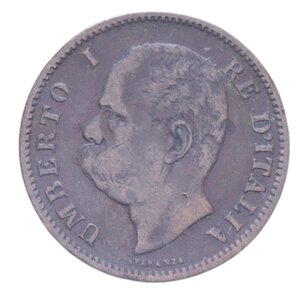 obverse: UMBERTO I (1878-1900) 5 CENT. 1895 ROMA R CU. 4,80 GR. qBB
