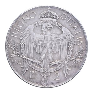 reverse: VITT. EMANUELE III (1900-1943) 2 LIRE 1903 PROGETTO S.J. MILANO RRR MA. 8,25 GR. FDC (SEGNETTI)