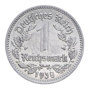 reverse: GERMANIA 1 REICHSMARK 1938 G NI. 4,86 GR. SPL