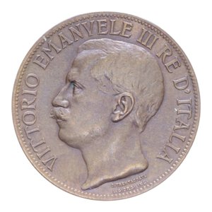 obverse: VITT. EMANUELE III (1900-1943) 10 CENT. 1911 CINQUANTENARIO CU. 9,97 GR. qSPL