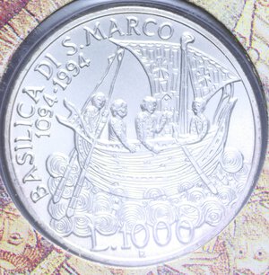 reverse: 1000 LIRE 1994  ANNO MARCIANO AG. 14,6 GR. IN FOLDER FDC