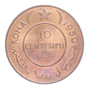 reverse: AFIS 10 CENTESIMI 1950 CU. 10,12 GR. FDC ROSSO