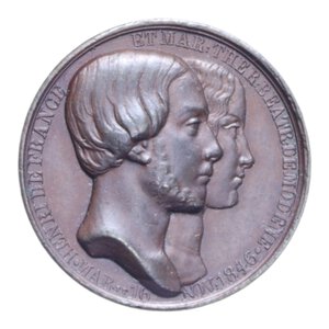 obverse: FRANCIA LUIGI FILIPPO I MEDAGLIA 1846 HENRY DE FRANCE E BEATRICE DI MODENA CU. 4,01 GR. 20 MM. SPL/SPL+