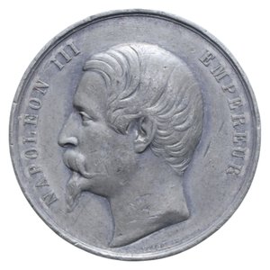 obverse: FRANCIA NAPOLEON III EMPEREUR PARIGI 1855 PALAZZO DELL INDUSTRIA ESPOSIZIONE MB. 48,60 GR. 50 MM. BB 