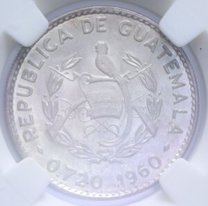 obverse: GUATEMALA 10 CENTAVOS 1960 AG. 3,30 GR. MS63 (CLASSICAL COIN GRADING AA919255)