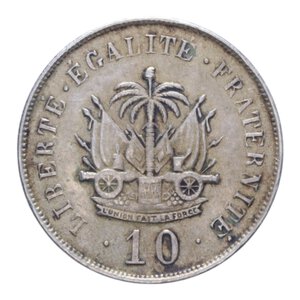 reverse: HAITI 10 CENT. 1906 NI. 3,99 GR. BB+