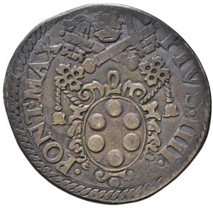 obverse: ANCONA. Pio IV (1559-1565). Testone con San Pietro seduto. Ag (8,64 g). MIR 1060. MB+