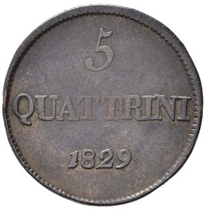 reverse: FIRENZE. Granducato di Toscana. Leopoldo II di Lorena (1824-1859). 5 Quattrini 1829. Cu. Gig. 71. RRR. MB+