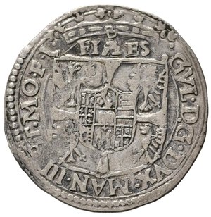 obverse: MANTOVA. Guglielmo Gonzaga (1550-1587). Giulio con Santa Barbara. Ag (2,71 g). Bignotti 32. MB+/qBB