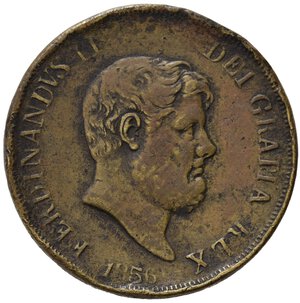 obverse: NAPOLI. Ferdinando II di Borbone (1830-1859). Falso d epoca della piastra da 120 grana 1856. AE (27,44 g). BB