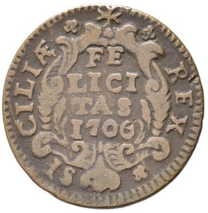 reverse: PALERMO. Regno di Sicilia. Carlo II (1665-1700). Grano 1700. MIR 497/3. BB