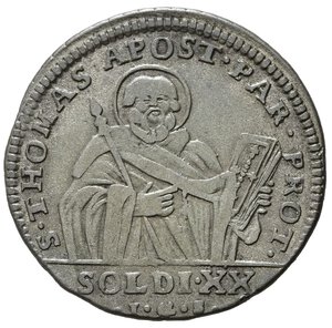reverse: PARMA. Ferdinando I (1765-1802). 20 soldi o lira 1794. Stemma ovale - San Tommaso. Mi. MIR 1081/3. BB+