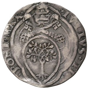 obverse: ROMA. Stato pontificio. Giulio II (1503-1513). Giulio con San Paolo e San Pietro. Ag (2,94 g). MIR 561/3. B-MB