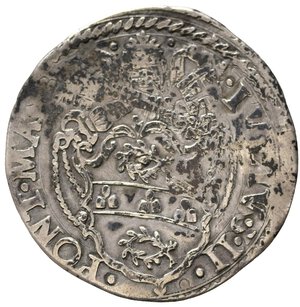 obverse: ROMA. Stato Pontificio. Giulio III (1550-1555). Giulio con San Pietro. Ag (3,01 g). MIR 985/3. RR. MB