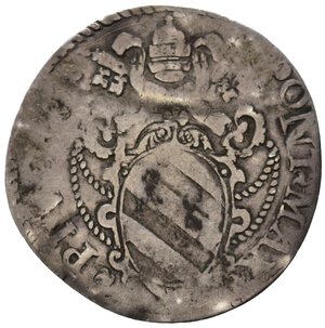 obverse: ROMA. Stato Pontificio. Pio V (1566-1572). Giulio con San Pietro e San Paolo. Ag (2,52 g). MIR 1087. MB