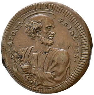 reverse: ROMA. Stato Pontificio. Pio VI (1775-1799). Sampietrino da 2 e 1/2 baiocchi 1796. Cu (17,01 g). MIR 2796/1; Munt. 98. qSPL
