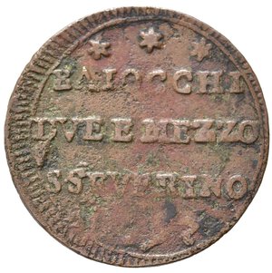 obverse: SAN SEVERINO. Stato Pontificio. Pio VI (1775-1799). Sampietrino (Ridotto) da 2 e 1/2 baiocchi 1797. CU (7,44 g). qBB