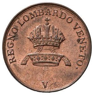 obverse: VENEZIA. Lombardo Veneto. Francesco I d Asburgo Lorena (1815-1835). 1 centesimo 1834 V. Gig.101. NC. qFDC