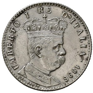 obverse: Regno d Italia. Umberto I (1878-1900). Colonia Eritrea. 1 lira 1896. Ag. Gig. 7. RR. qSPL