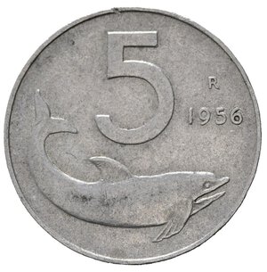 reverse: Repubblica Italiana. 5 lire 1956 