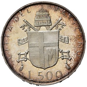 reverse: VATICANO. Giovanni Paolo II. 500 lire anno II. Ag. FDC
