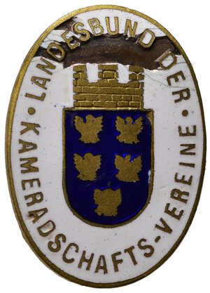 obverse: MEDAGLIE ESTERE – AUSTRIA – 1934/1938, distintivo di un associazione statale di camerati della bassa Austria (