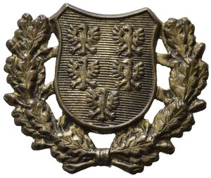 obverse: MEDAGLIE ESTERE – AUSTRIA – 1934/1938, distintivo di un associazione statale di camerati della bassa Austria, realizzato in bronzo dorato, ottima conservazione. Dimensioni 31mm x 26mm. 