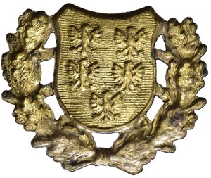 reverse: MEDAGLIE ESTERE – AUSTRIA – 1934/1938, distintivo di un associazione statale di camerati della bassa Austria, realizzato in bronzo dorato, ottima conservazione. Dimensioni 31mm x 26mm. 