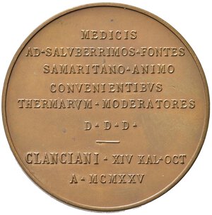 reverse: Medaglie Italiane. Chianciano Terme. Medaglia convegno medico termale 1925. AE (28,79 g - 43,8 mm). qFDC