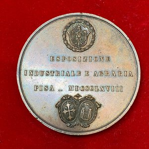 reverse: Medaglie Italiane. Pisa. Medaglia Esposizione Industriale e Agraria 1868. AE (103 g - 58,4 mm). Colpetti vari al bordo. qSPL