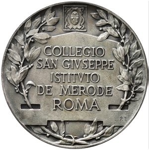 obverse: Medaglie Italiane. Roma. Medaglia San Giuseppe Istituto De Merode Roma. AE argentato (57,88 g - 55 mm). SPL