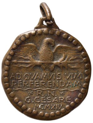 reverse: Medaglie Italiane. Medaglia Regia Nave Giulio Cesare 1914. AE (9,20 g). SPL