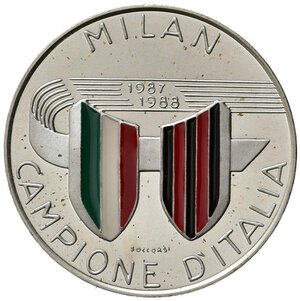 obverse: Medaglie Italiane. Milan campione d Italia 1987-1988. Ag. Proof