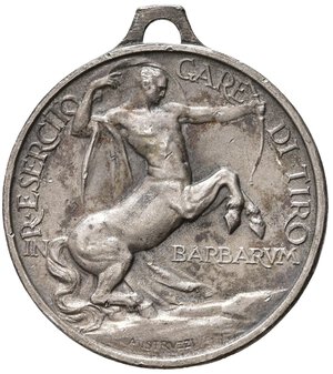 reverse: Medaglie Italiane. Savoia. Vittorio Emanuele III. Medaglia Regio Esercito Gare di Tiro. 11.01 g. Opus Mistruzzi. SPL