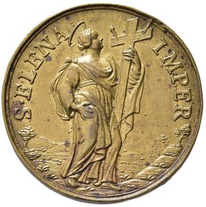 reverse: MEDAGLIE PAPALI. Benedetto XIII (1724-1730). Medaglia con Sant Elena. AE (13,26 g - 31,70 g) Opus Travanus (Giovanni Francesco Travani). SPL