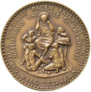 reverse: Medaglie Papali. Paolo VI (1963-1978). Medaglia anno IV. AE. qFDC
