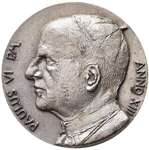 obverse: Medaglie Papali. Paolo VI (1963-1978). Medaglia anno XIII. Ag. FDC