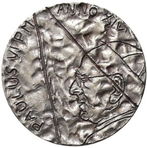 obverse: Medaglie Papali. Paolo VI (1963-1978). Medaglia anno XIV. In Cristo Amore Giustizia e Pace. Opus Fabbri Ag (38,53 g). FDC
